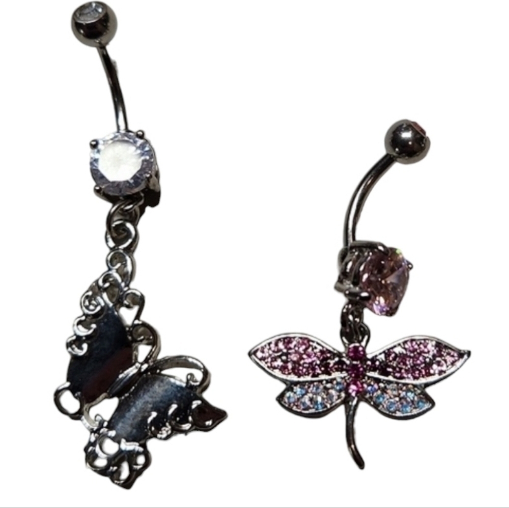 Butterflies Belly Rings - Picture 2 of 3